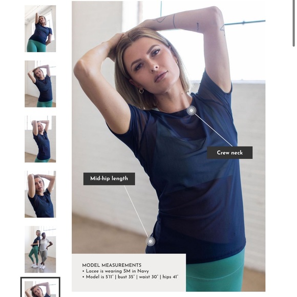 NWT SAVVI MD Navy Blue Mesh SALT Short Sleeve Shirt - Picture 6 of 15